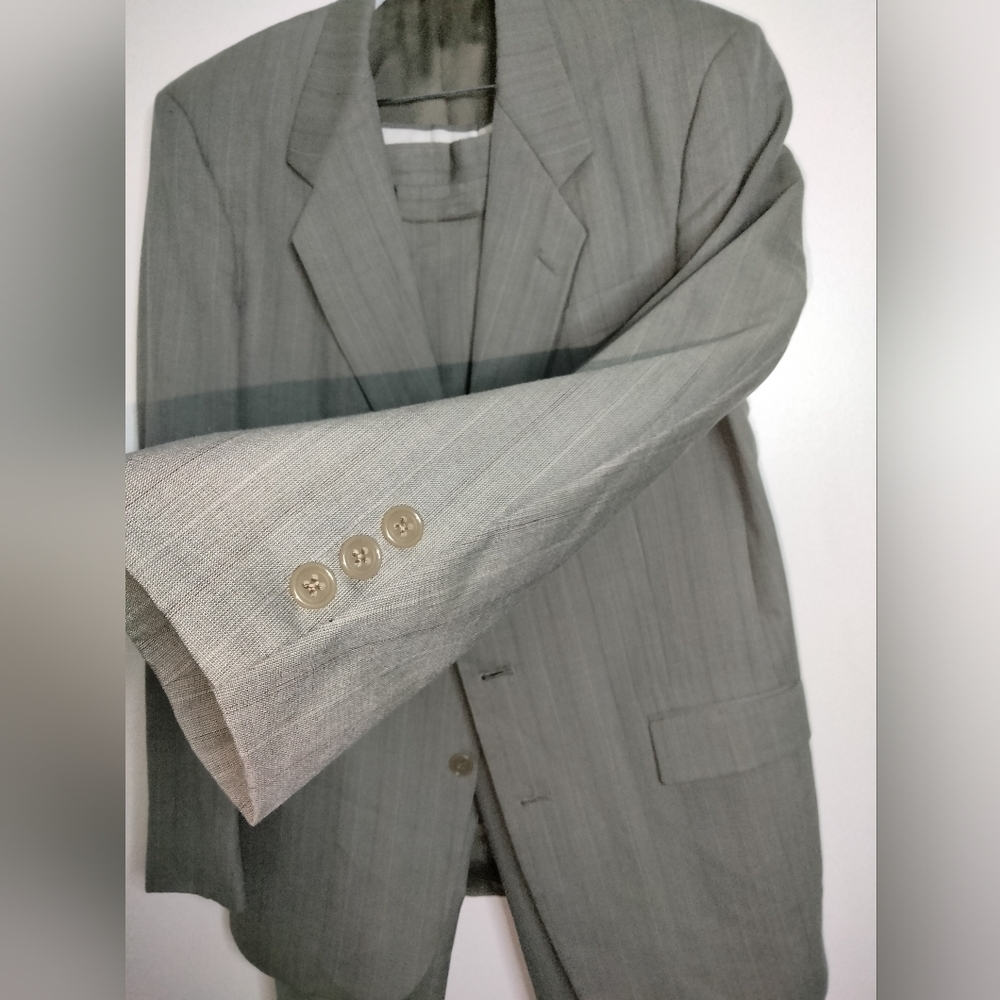 Christian Dior (Sz 44/34) Men's Wool Gray (2pc) S… - image 3